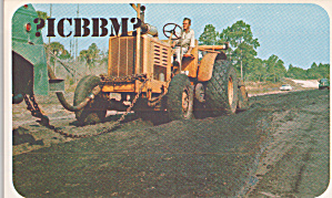 Road Building Equipment Asphalt Postcard P40379