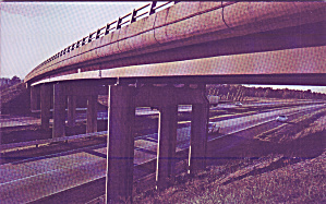Ohio Turnpike One Of The Many Overpasses Postcard P40897