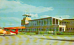 St Joseph County Airport Indiana Terminal Bldg Postcard P41021