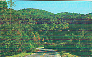 Roadway Scene In The Heart Of The Mountains Postcard P41141