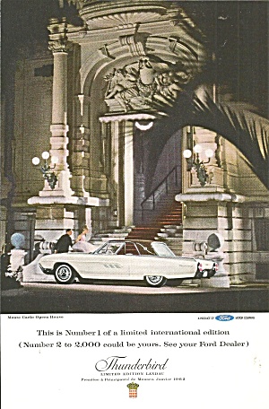 1963 Ford Thunderbird At Monte Carlo Opera House Tbird26